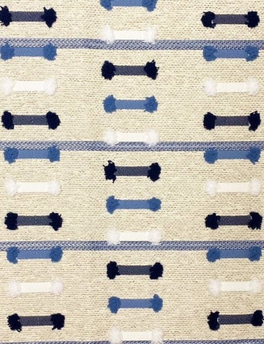 ADF-American Decorative Fabric/Fil Tassel Stripe-NavyBlue-ADF